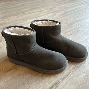 Koolaburra By Ugg Koola Mini II Fur Boots Gray Suede - Size 9 - Style 1114851